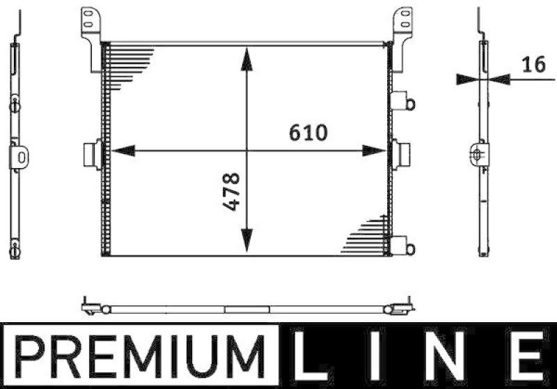 MAHLE Kondensator, Klimaanlage BEHR *** PREMIUM LINE ***