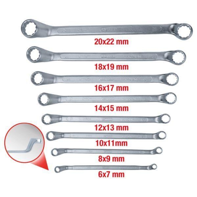 KS TOOLS Double Ring Spanner Set