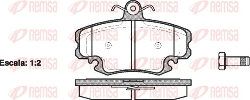 REMSA Brake Pad Set, disc brake