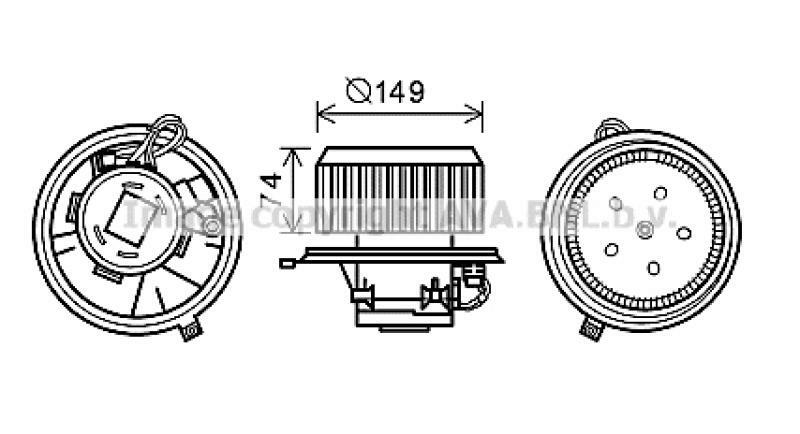 AVA QUALITY COOLING Electric Motor, interior blower