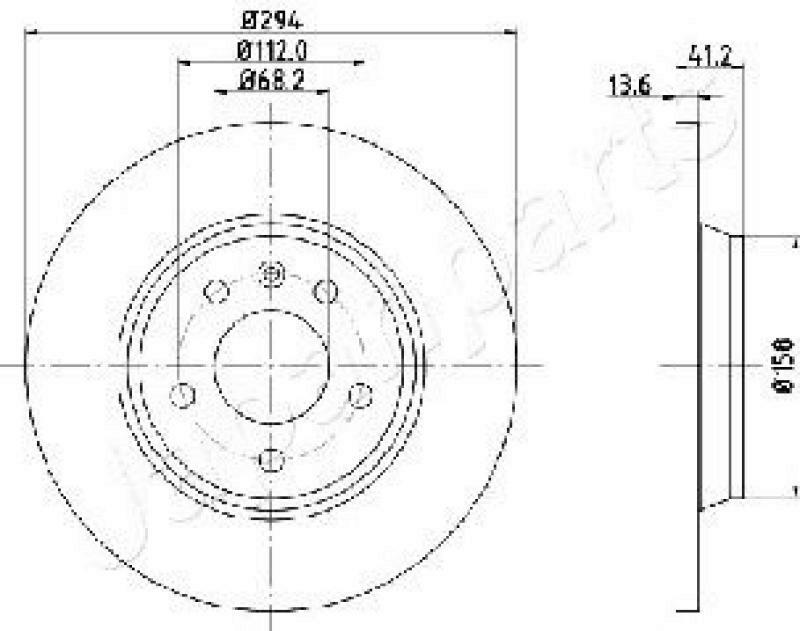 2x JAPANPARTS Brake Disc