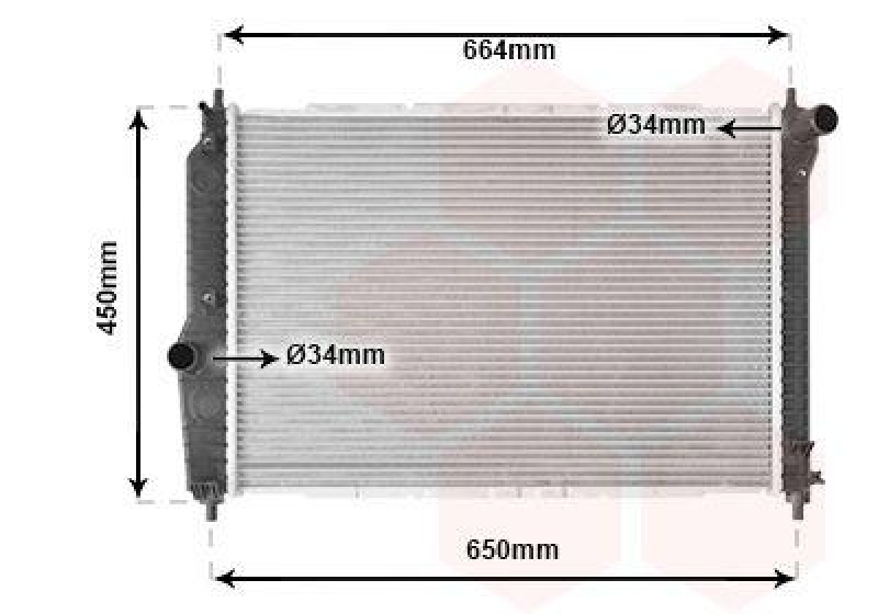 VAN WEZEL Radiator, engine cooling