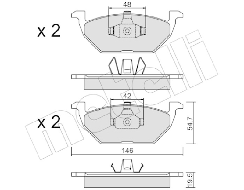 METELLI Brake Pad Set, disc brake