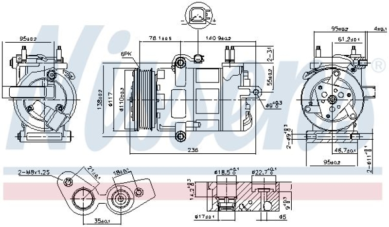 NISSENS Kompressor, Klimaanlage ** FIRST FIT **