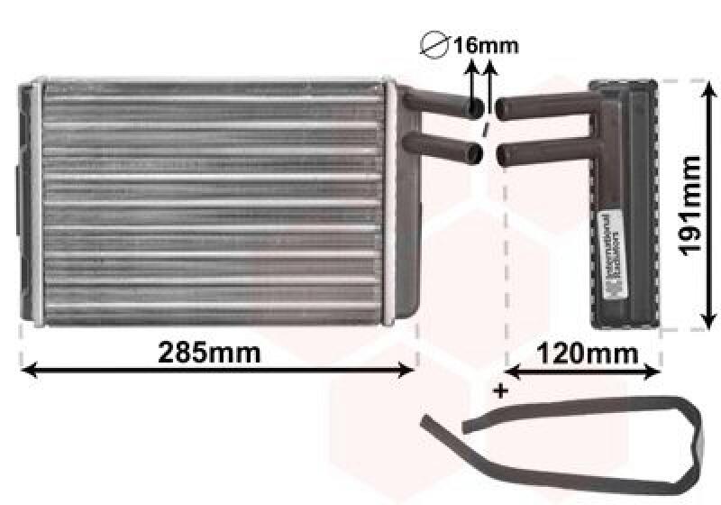 VAN WEZEL Heat Exchanger, interior heating