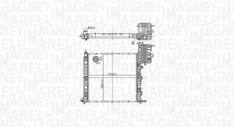 MAGNETI MARELLI Radiator, engine cooling