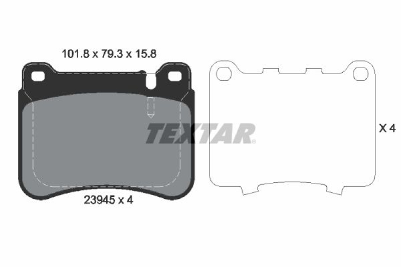 TEXTAR Brake Pad Set, disc brake Q+