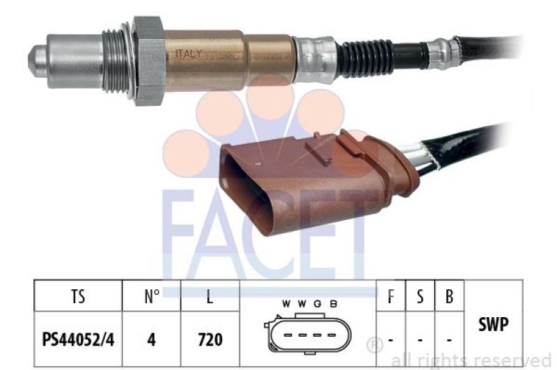 FACET Lambda Sensor Made in Italy - OE Equivalent