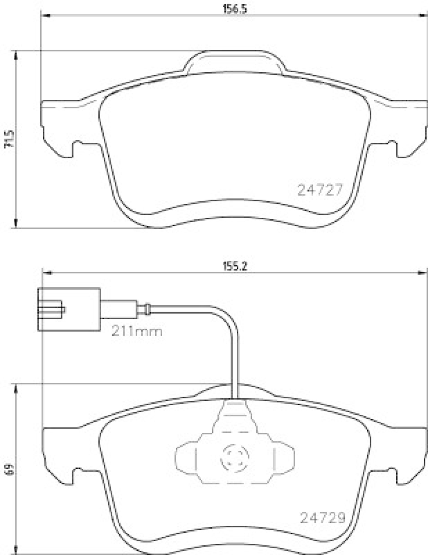 HELLA PAGID Brake Pad Set, disc brake