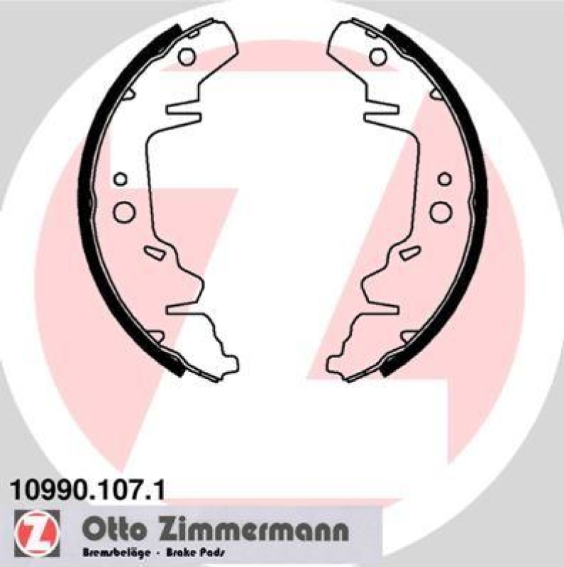 ZIMMERMANN Bremsbackensatz 10990.107.1