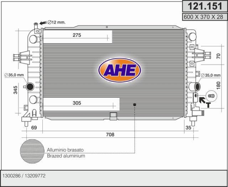 AHE Radiator, engine cooling