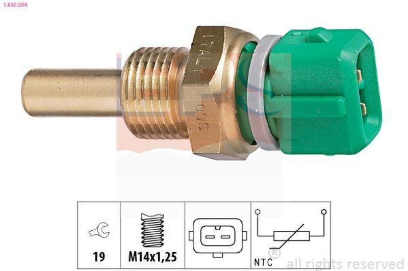 EPS Sensor, Kühlmitteltemperatur Made in Italy - OE Equivalent