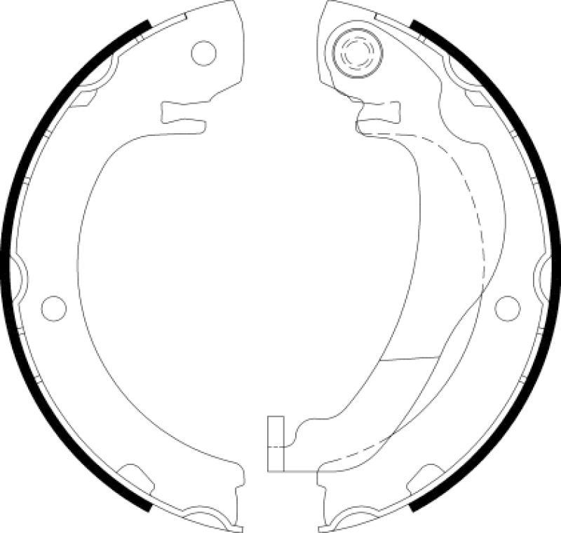 HELLA Brake Shoe Set, parking brake