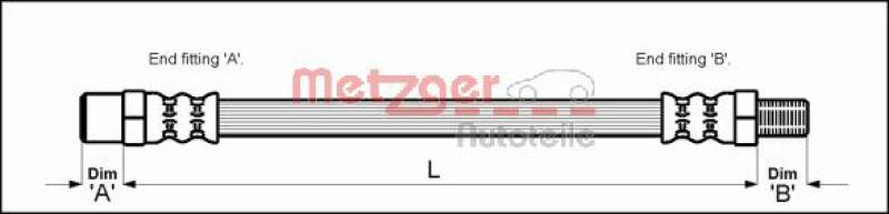 METZGER Brake Hose