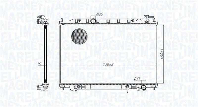 MAGNETI MARELLI Radiator, engine cooling