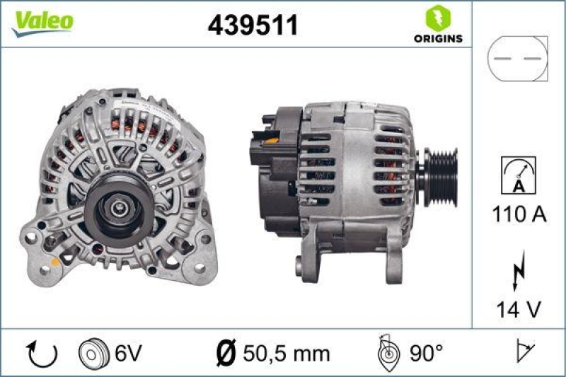 VALEO Alternator VALEO ORIGINS NEW