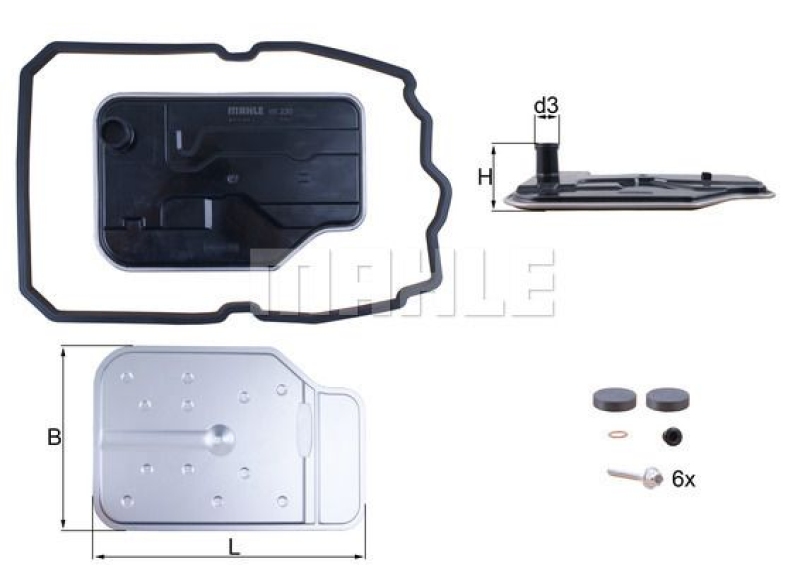 MAHLE Hydraulic Filter, automatic transmission