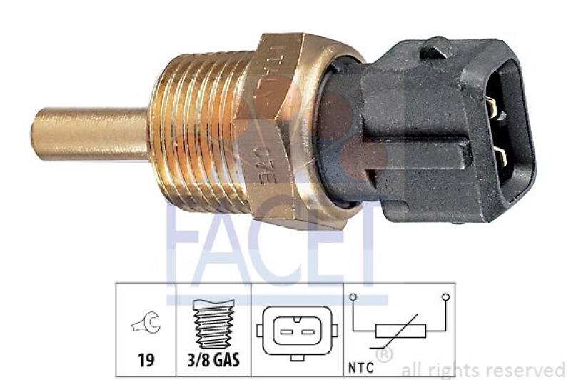 FACET Sensor, Kühlmitteltemperatur Made in Italy - OE Equivalent