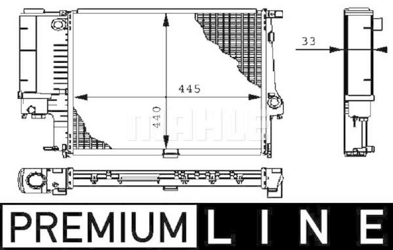 MAHLE Radiator, engine cooling PREMIUM LINE