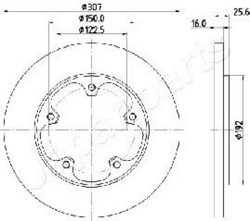 2x JAPANPARTS Bremsscheibe