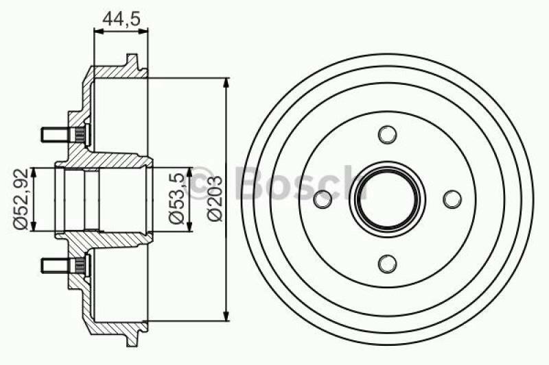 2x BOSCH Brake Drum