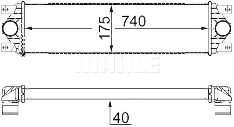 MAHLE Intercooler, charger BEHR