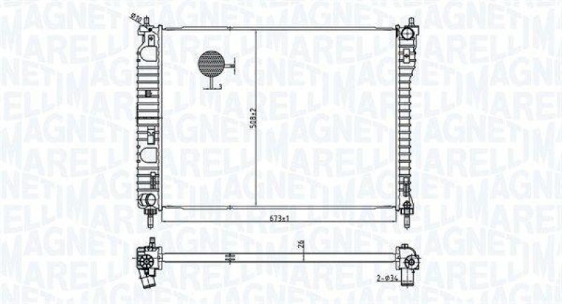 MAGNETI MARELLI Radiator, engine cooling