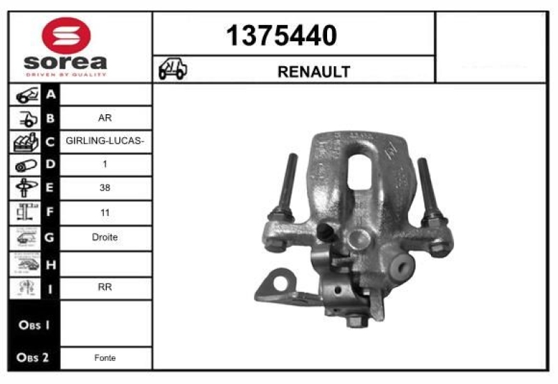 SNRA Bremssattel