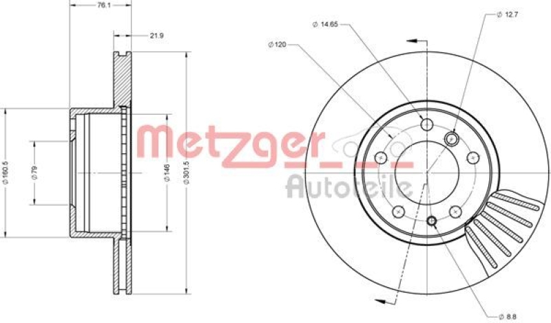 METZGER BREMSSCHEIBEN + METZGER BREMSBELÄGE