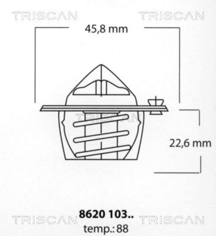 TRISCAN Thermostat, coolant