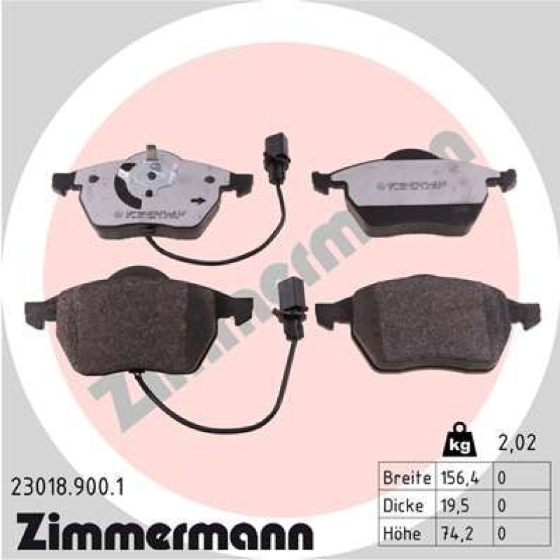 ZIMMERMANN Brake Pad Set, disc brake rd:z