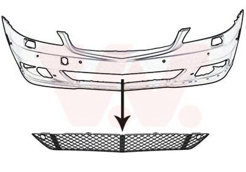 VAN WEZEL Ventilation Grille, bumper