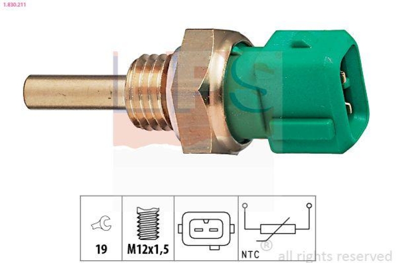 EPS Sensor, Kühlmitteltemperatur Made in Italy - OE Equivalent