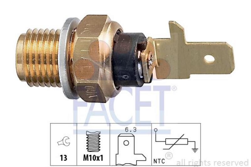 FACET Sensor, oil temperature Made in Italy - OE Equivalent