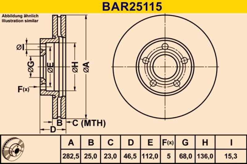 2x BARUM Bremsscheibe