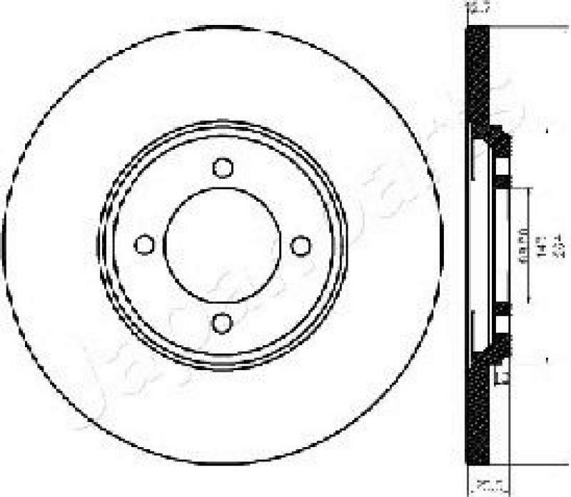 2x JAPANPARTS Bremsscheibe