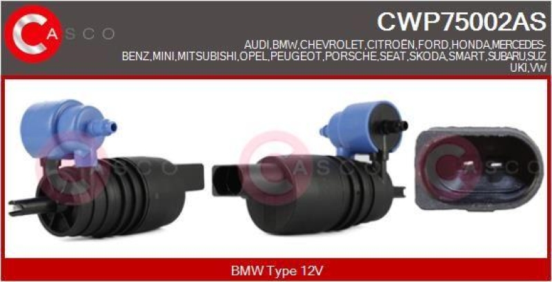 CASCO Waschwasserpumpe, Scheibenreinigung Brand New HQ