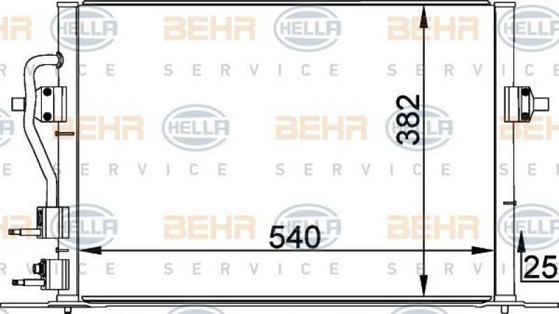 HELLA Condenser, air conditioning