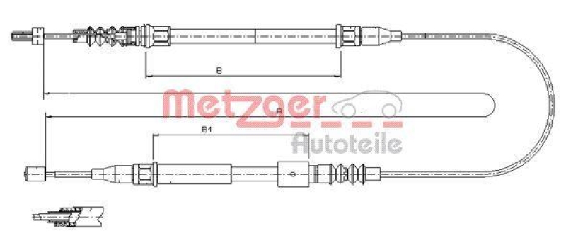 METZGER Seilzug, Feststellbremse
