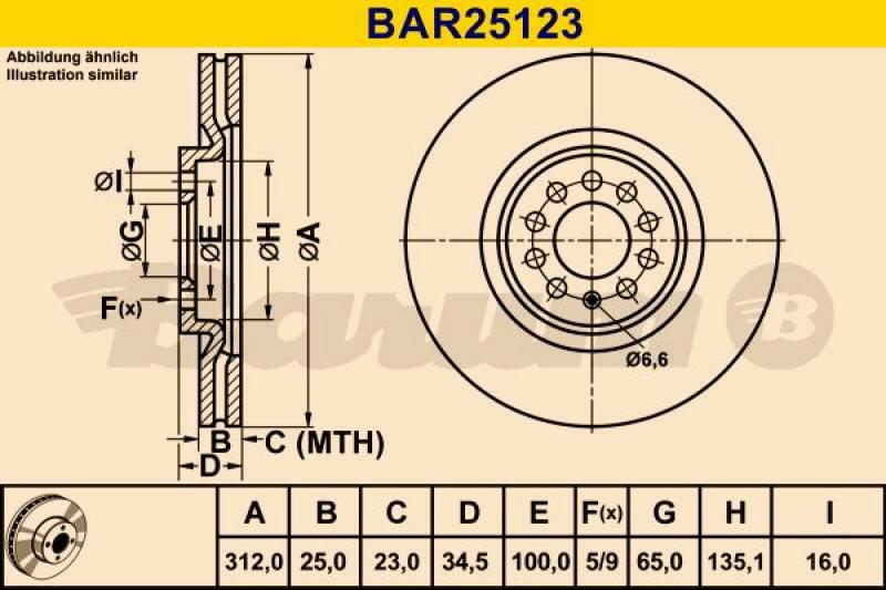 2x BARUM Bremsscheibe