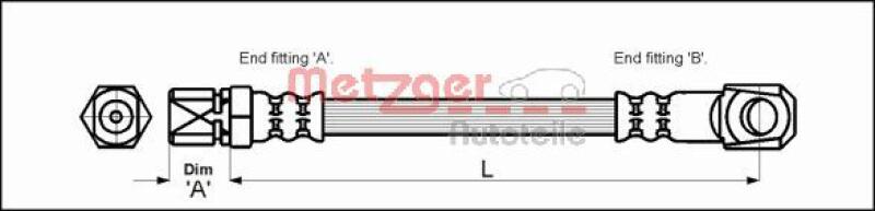 METZGER Bremsschlauch 4113269