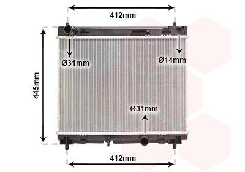 VAN WEZEL Radiator, engine cooling