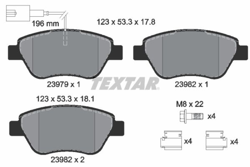 TEXTAR Brake Pad Set, disc brake Q+