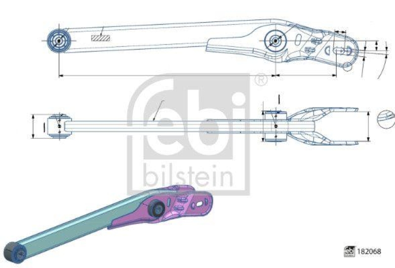 FEBI BILSTEIN Control/Trailing Arm, wheel suspension