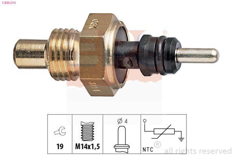 EPS Sensor, Kühlmitteltemperatur Made in Italy - OE Equivalent