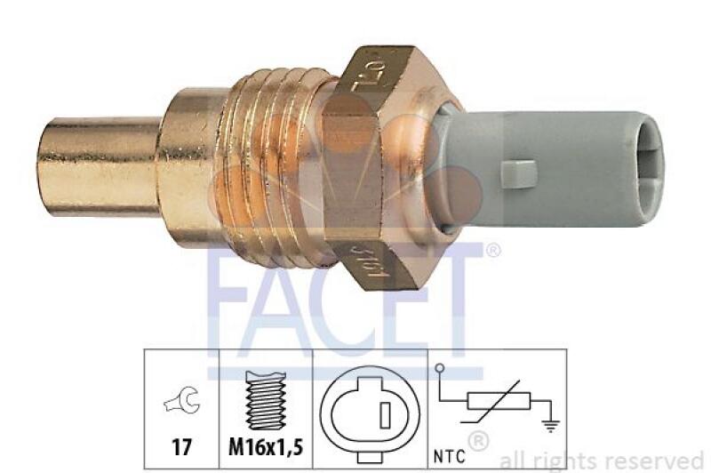 FACET Sensor, K&uuml;hlmitteltemperatur Made in Italy - OE Equivalent