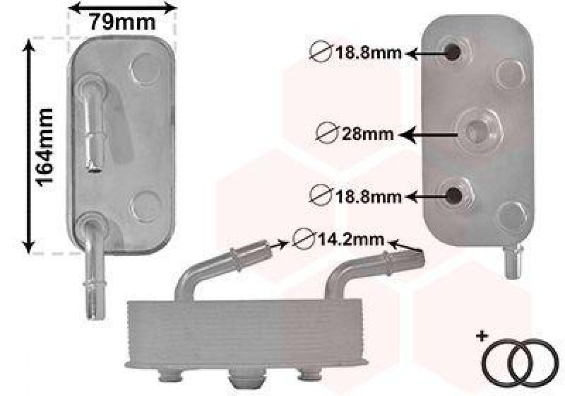 VAN WEZEL Oil Cooler, automatic transmission *** IR PLUS ***