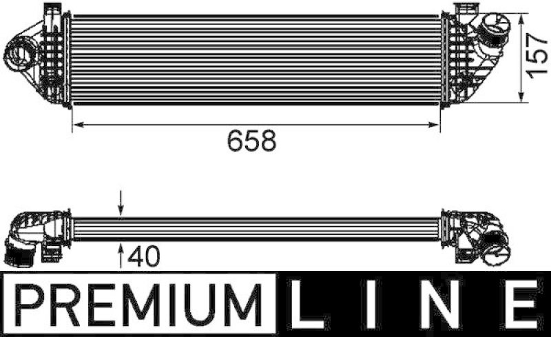 MAHLE Ladeluftkühler BEHR *** PREMIUM LINE ***