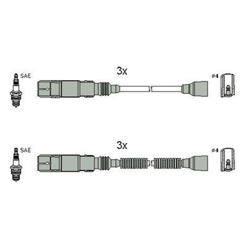 HITACHI Ignition Cable Kit Hueco