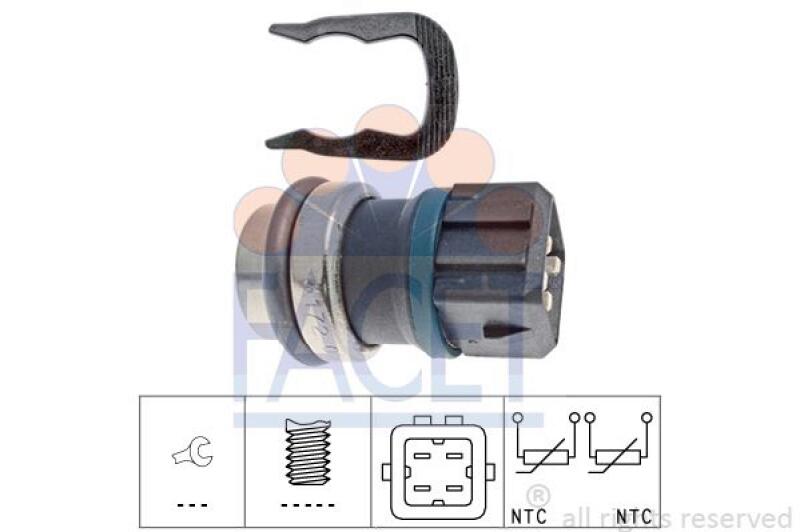 FACET Sensor, Kühlmitteltemperatur Made in Italy - OE Equivalent